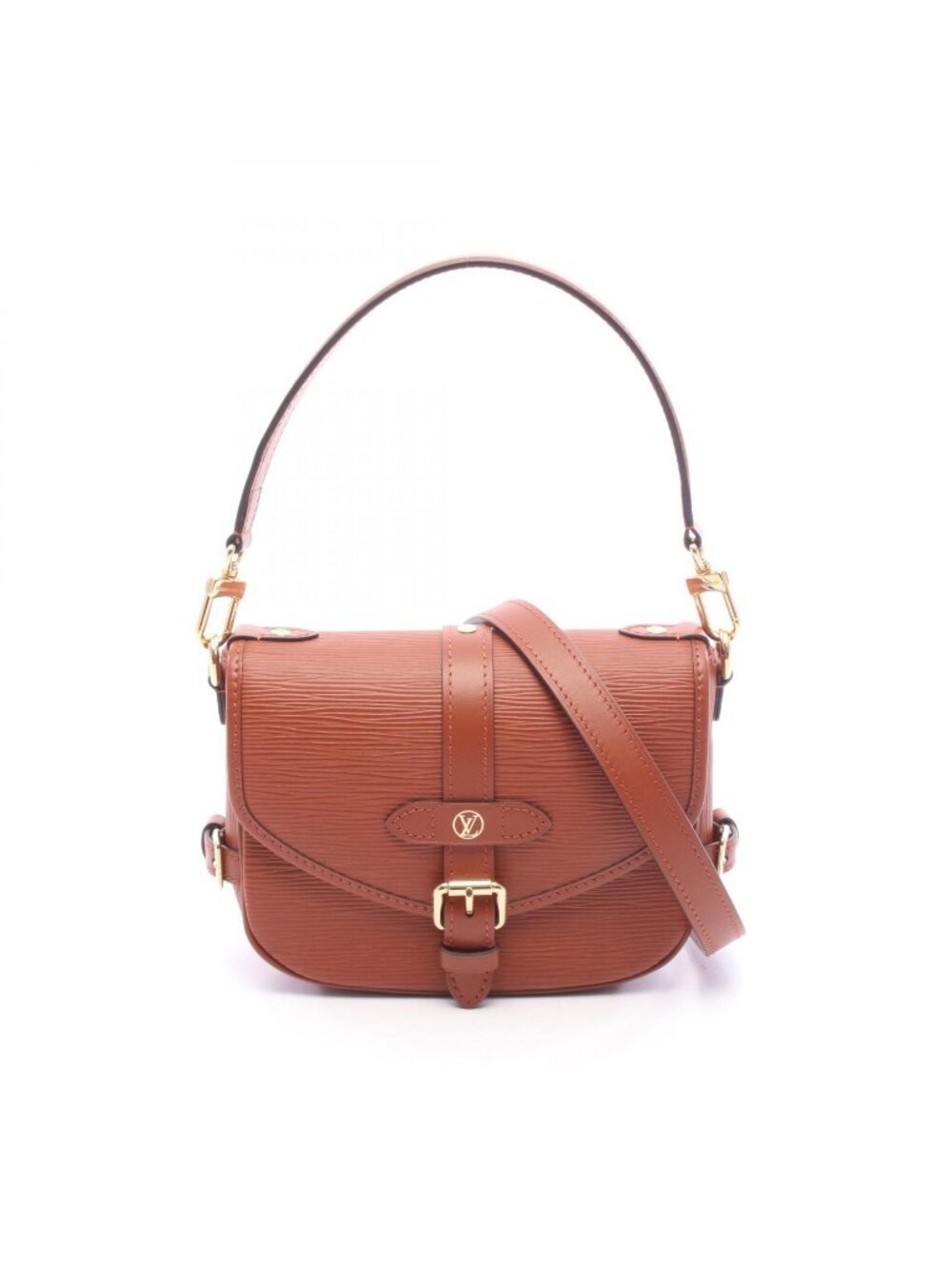 Louis Vuitton Handbag Saumur BB Epi Cognac 2-Way Leather